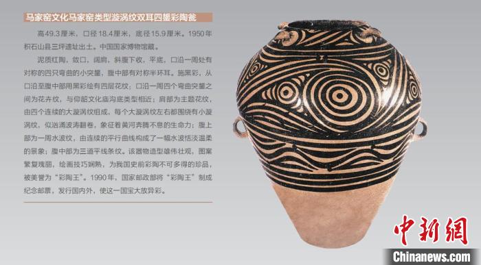 圖為“彩陶王”展板?！∨R夏州融媒體供圖