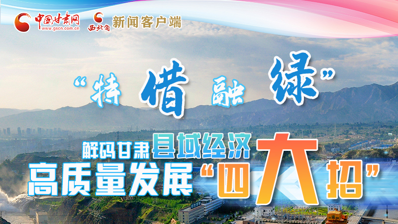 圖解|“特、借、融、綠”解碼甘肅縣域經濟高質量發展“四大招”